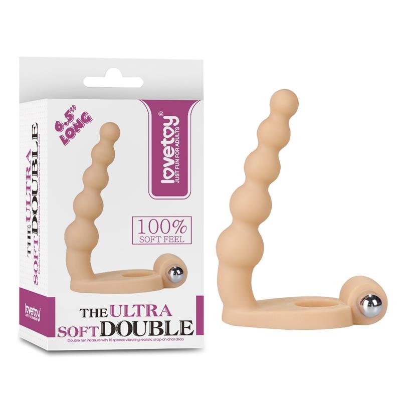 Anal Stimulator The Ultra Soft Bead 6.5 with Vibration Flesh - Image 7