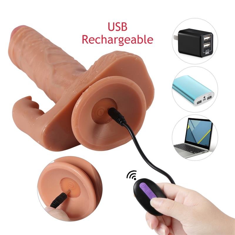Austin Dildo with 10 Modes of Vibration and Clitoris Stimulator - Image 9