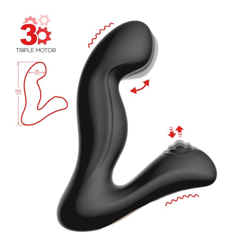 Convo Prostate Massager with Tapping and Finger Wiggle Function - Image 3