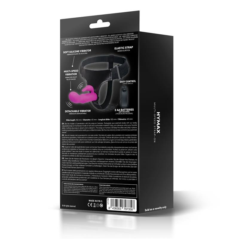 Hymax Strap-On Harness Multi-Speed Vibe with Rabbit and Remote Control - Image 6