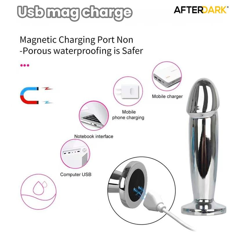 Sarmy Anal Plug with Vibration Magnetic USB Size S - Image 6