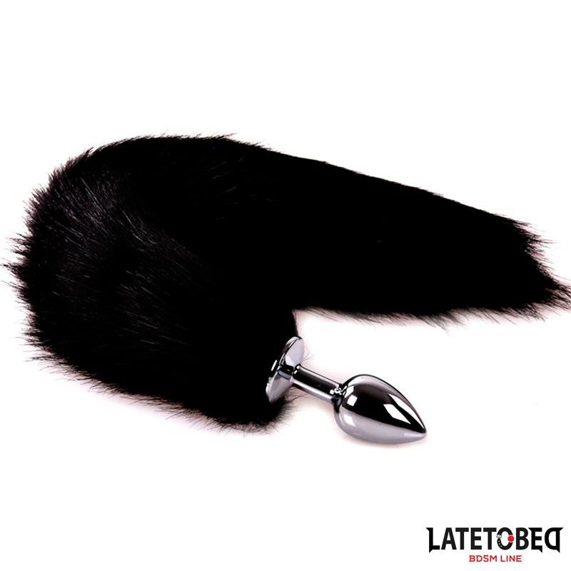 Anal plug with tail Black 40 cm - Image 2