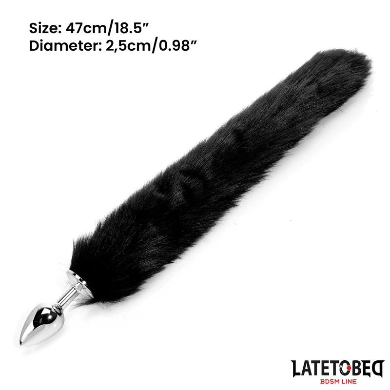 Anal plug with tail Black 40 cm - Image 11