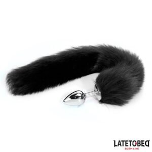 Anal plug with tail Black 40 cm