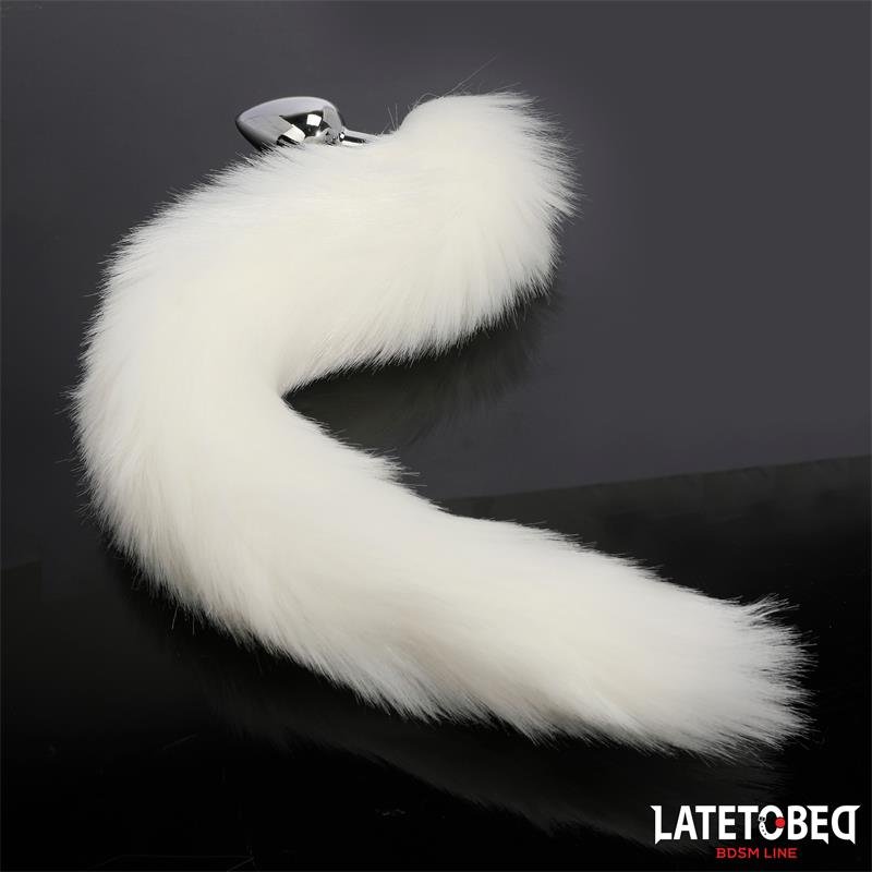 Anal plug with tail White 40 cm - Image 5