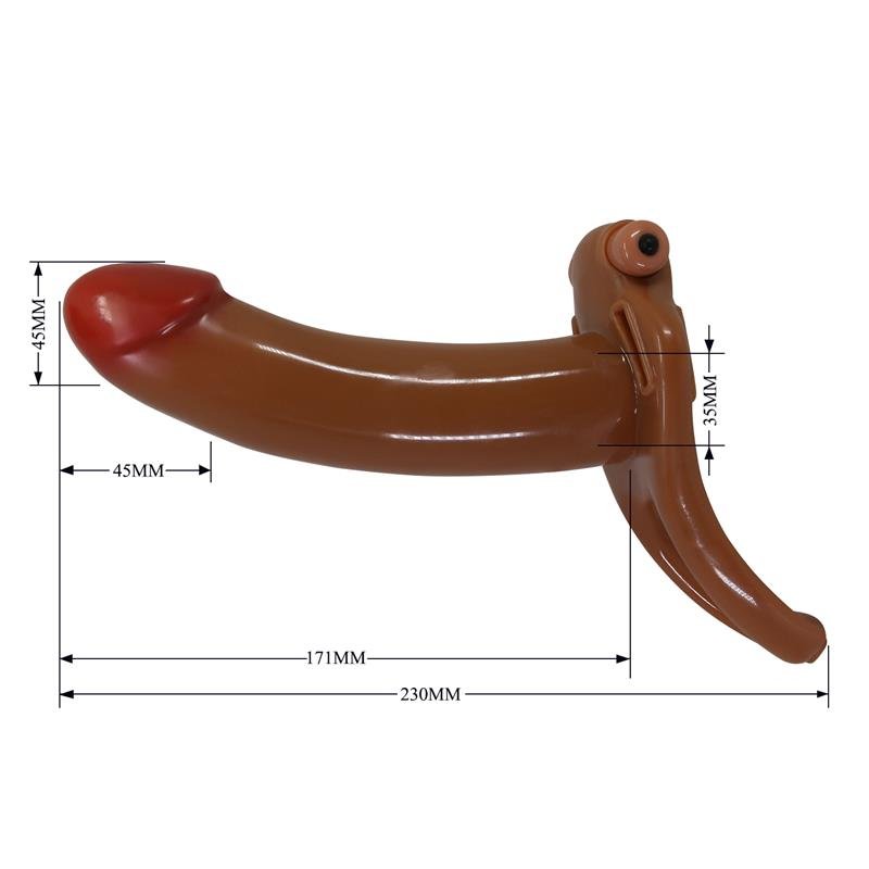 Bradden Universal Strap On with Vibrating Hollow Dildo 6.7 - Image 8
