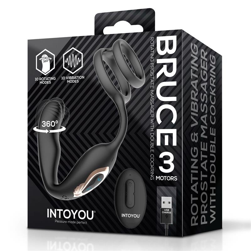 Bruce Prostate Massager 360º with Double Cockring with Vibration - Image 9