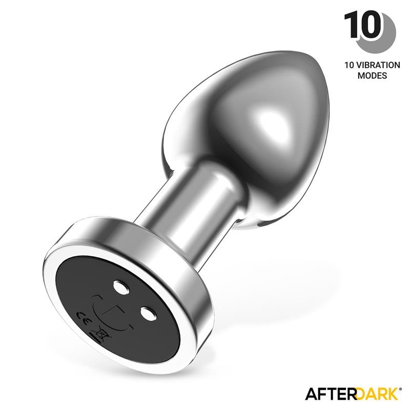 Dimpor Chrome Anal Plug with Vibration and Magnetic USB Size M - Image 2