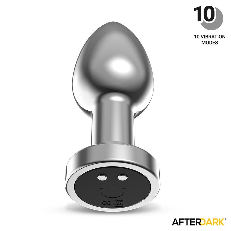 Dimpor Chrome Anal Plug with Vibration and Magnetic USB Size M - Image 3