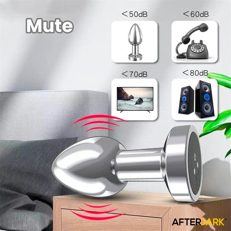 Dimpor Chrome Anal Plug with Vibration and Magnetic USB Size M - Image 7