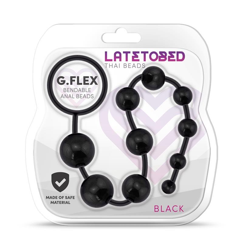 G.Flex Bendable Thai Anal Beads Black - Image 4