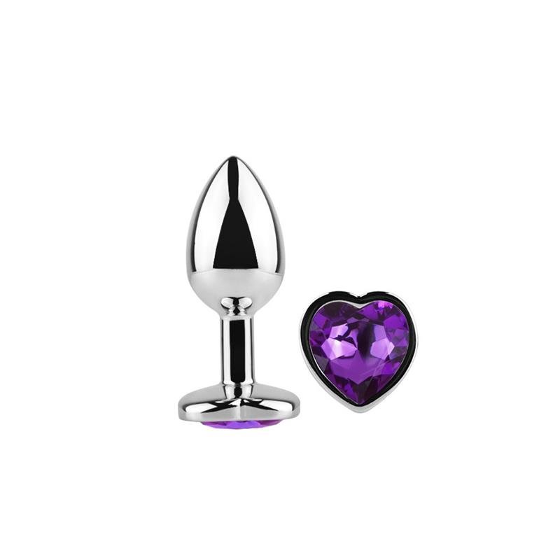 Heart Shaped Butt Plug Purple Lavender Size S - Image 3