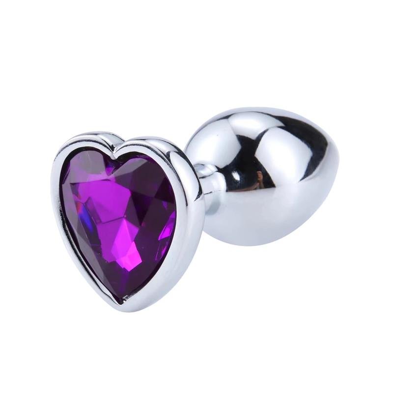 Heart Shaped Butt Plug Purple Lavender Size S - Image 4