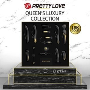 Luxury Set Queens with 12 Toys Black and 18k Gold