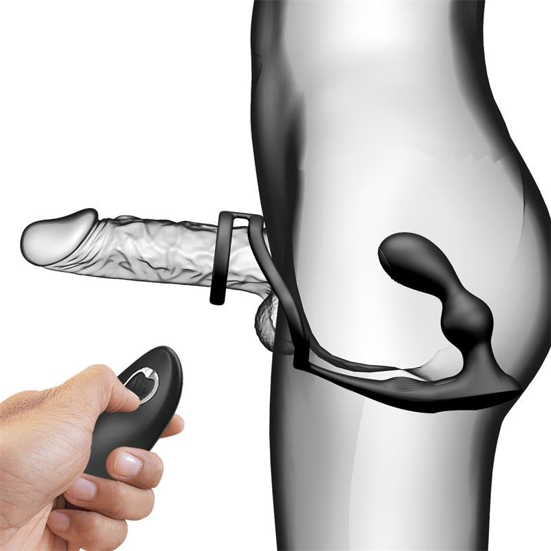 Marshall Anal Plug with Vibration and Cock and Ball Ring - Image 2