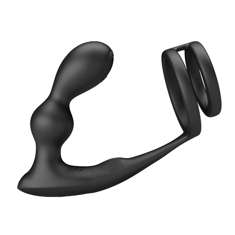 Marshall Anal Plug with Vibration and Cock and Ball Ring - Image 4