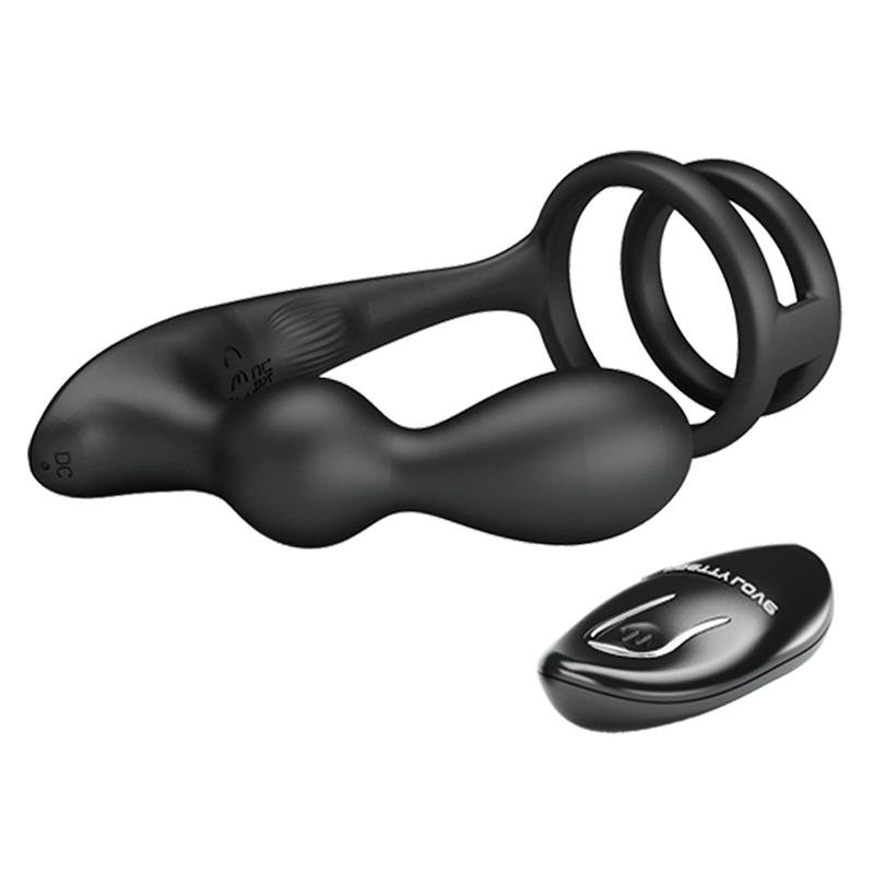 Marshall Anal Plug with Vibration and Cock and Ball Ring - Image 6