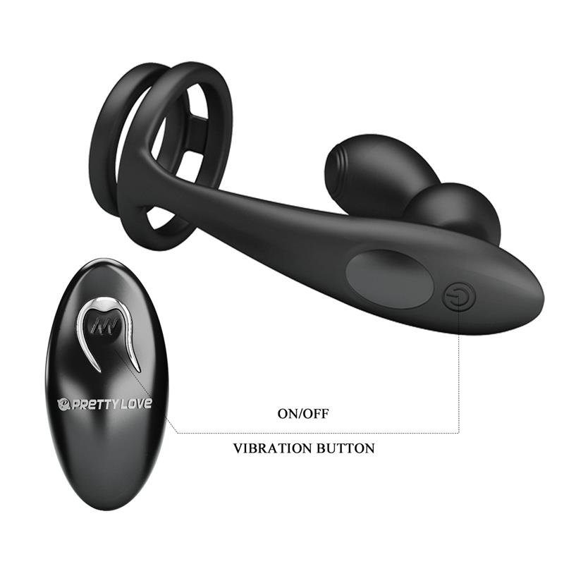 Marshall Anal Plug with Vibration and Cock and Ball Ring - Image 7
