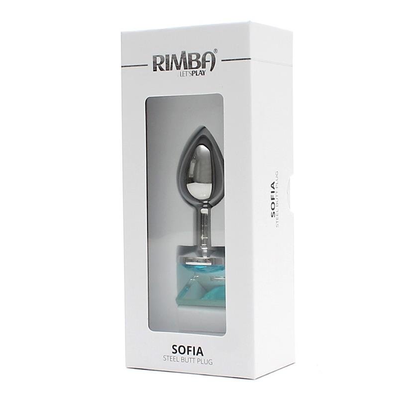 Metal Butt Plug Sofia Blue Jewel - Image 4