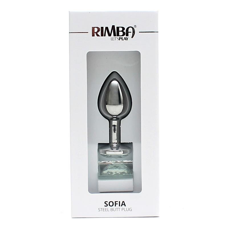 Metal Butt Plug Sofia Clear Jewel - Image 4