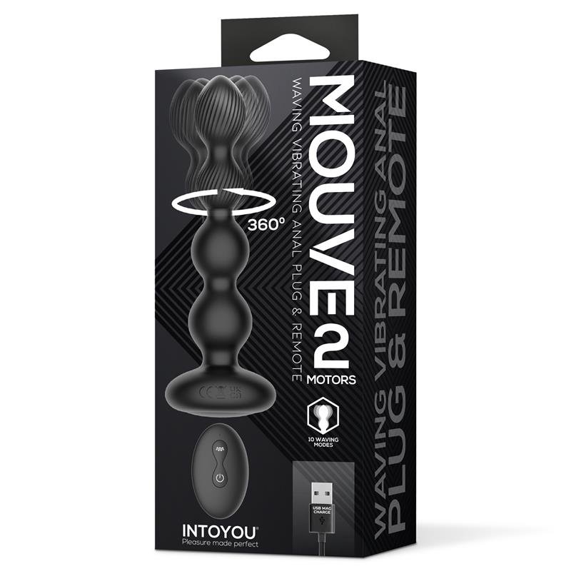 Mouve Butt Plug with Waving and Vibratiion with Remote Control 2 Motors - Image 7