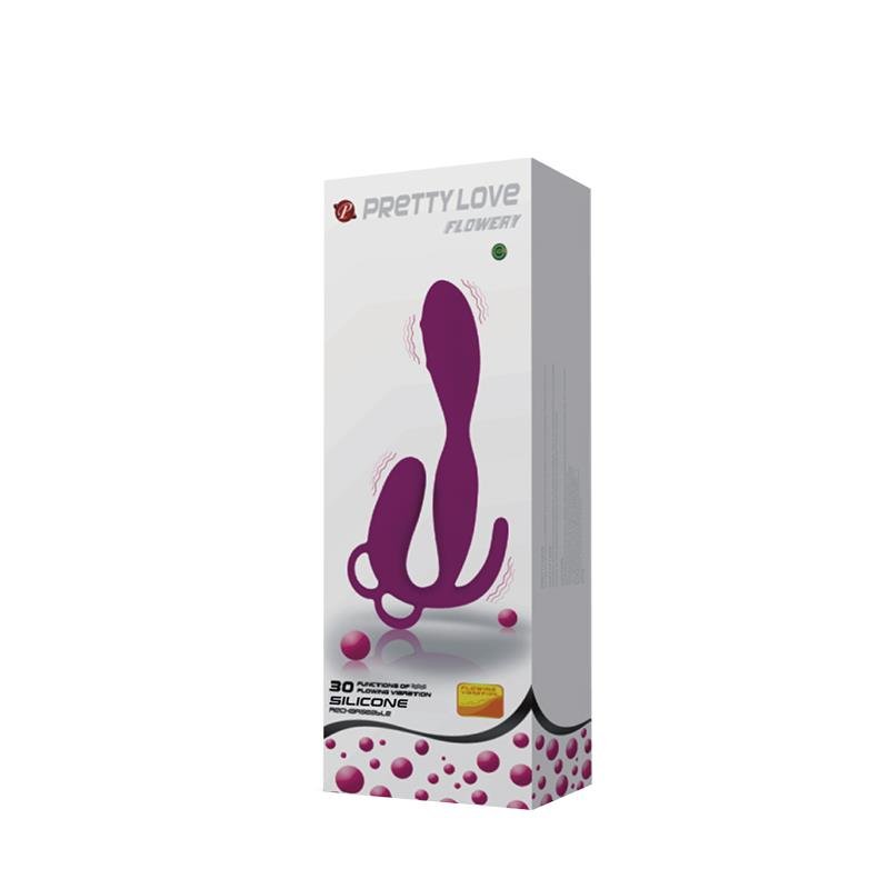 Pretty Love Butt Plug Flowery Purple - Image 8