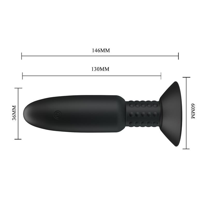 Remote-Controlled Anal Plug with Vibration and Rotation - USB - Image 8