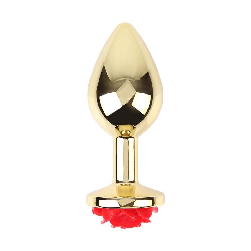 Showy Rose Anal Plug with Rose Jewel Size L - Image 2