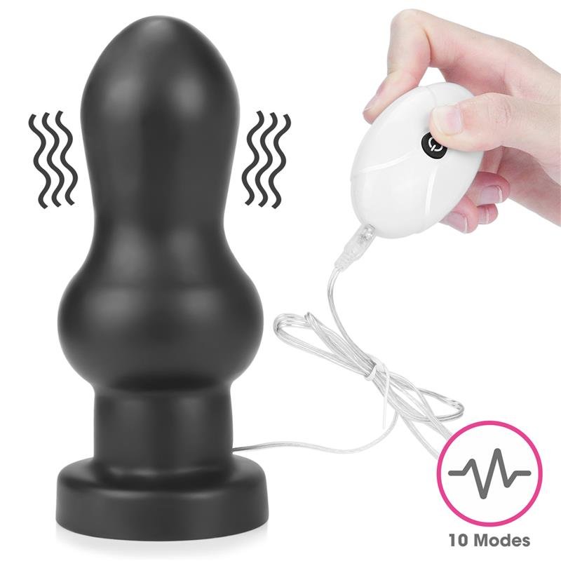 Vibrating Anal Plug King Sized 7 Black - Image 6