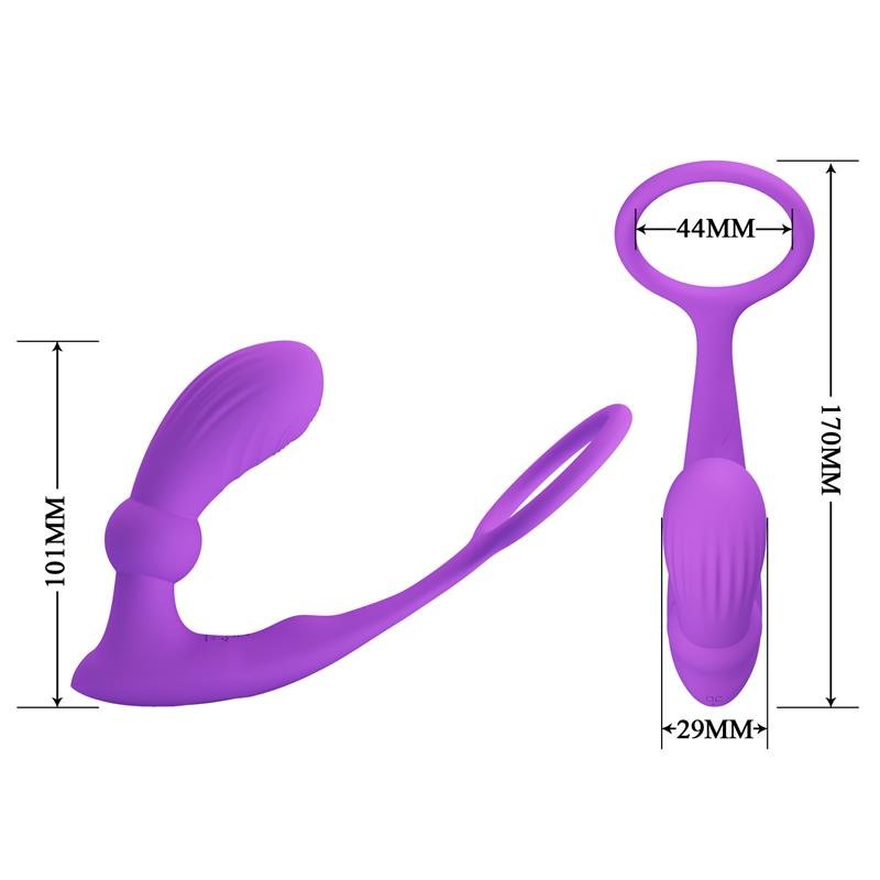 Warren Remote-Controlled Vibrating and Pulsating Anal Plug and Penis Ring - Image 9