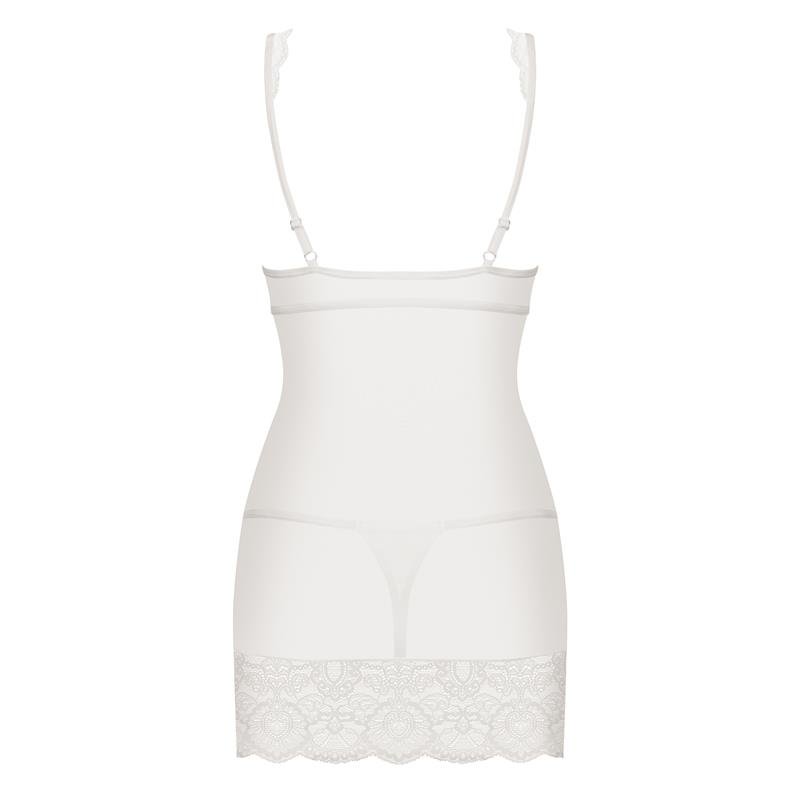 853-CHE-2 Chemise AND Thong White - Image 4