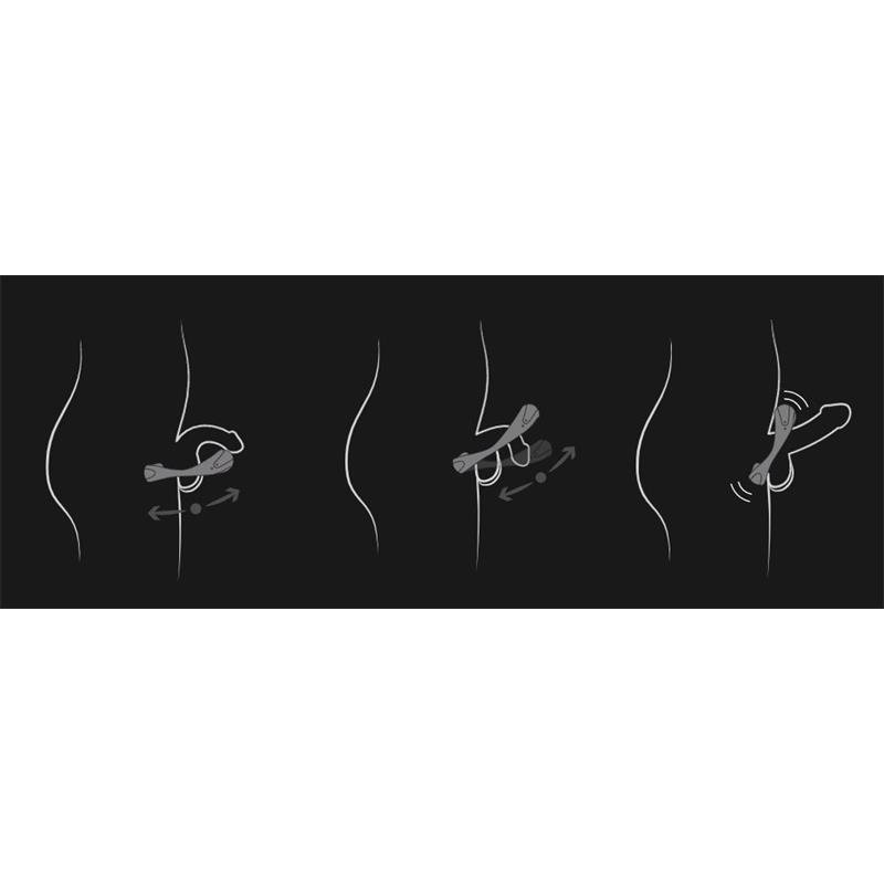 Atom Plus Virbrating Penis Ring and Perianal Stimulator Black - Image 8