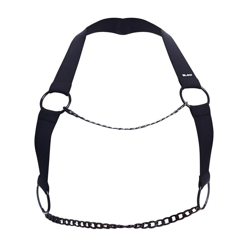 Black Chain Chest Harness - Image 3