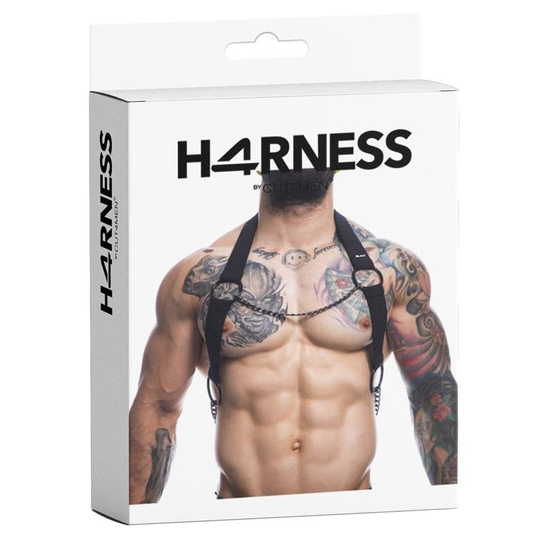 Black Chain Chest Harness - Image 4