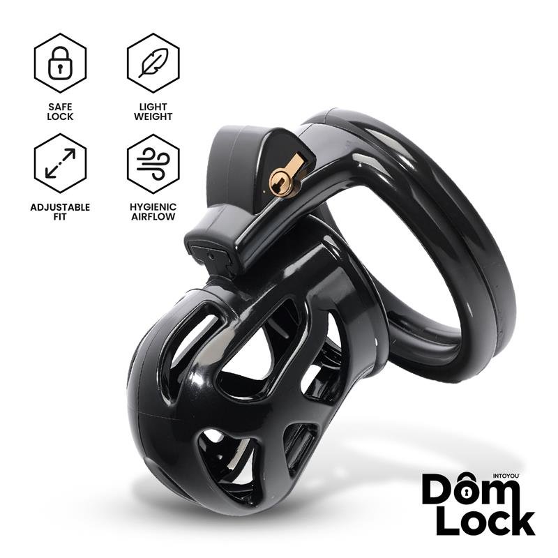 Block Chastity Cage with Internal Lock - Image 2