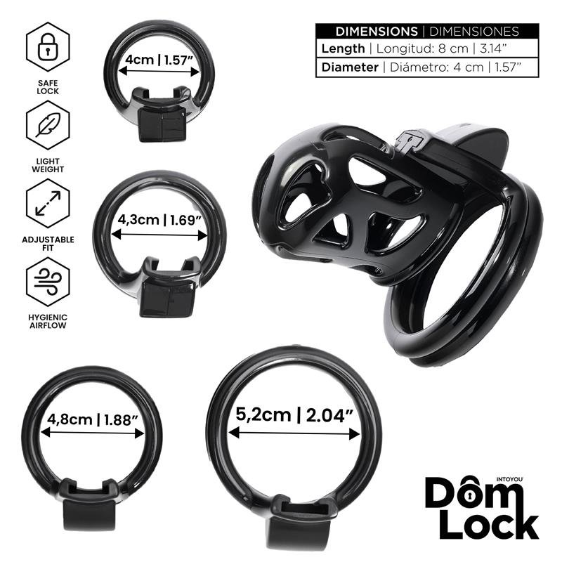 Block Chastity Cage with Internal Lock - Image 3
