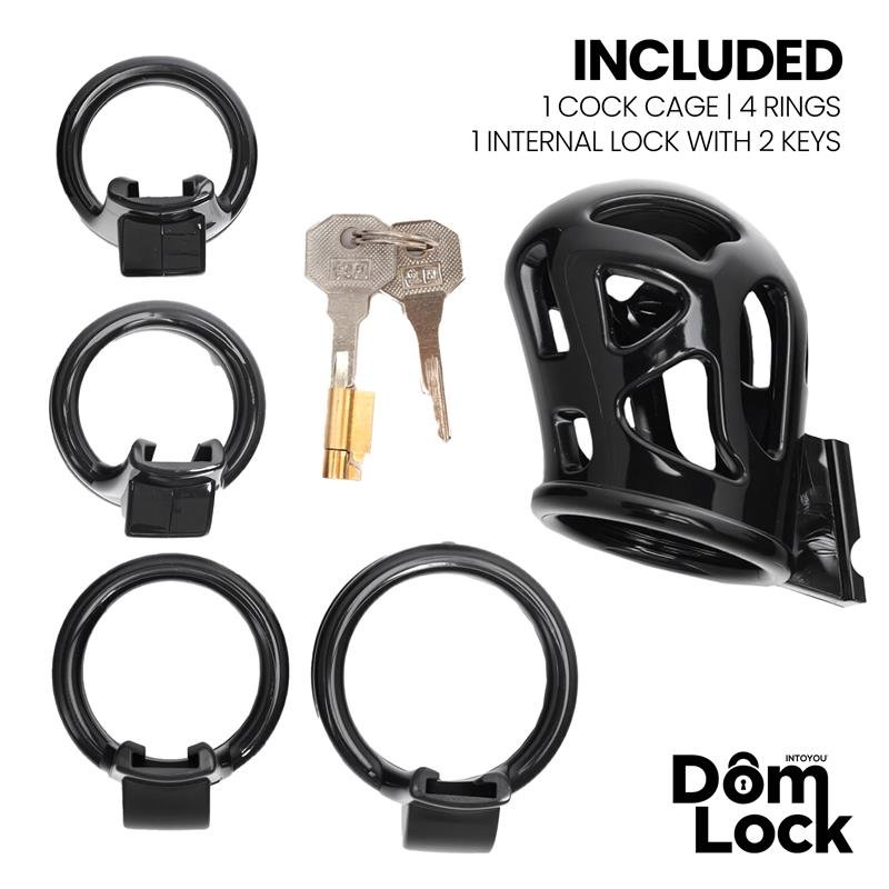 Block Chastity Cage with Internal Lock - Image 4