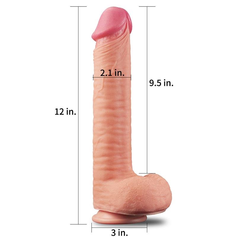 Dildo Nature 12 Dual Layer Flesh - Image 3