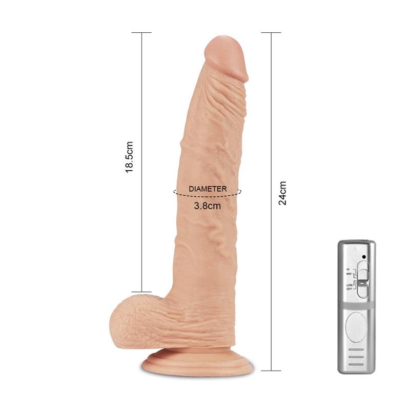 Dildo Real Extreme with Vibration 9.5 Flesh - Image 4