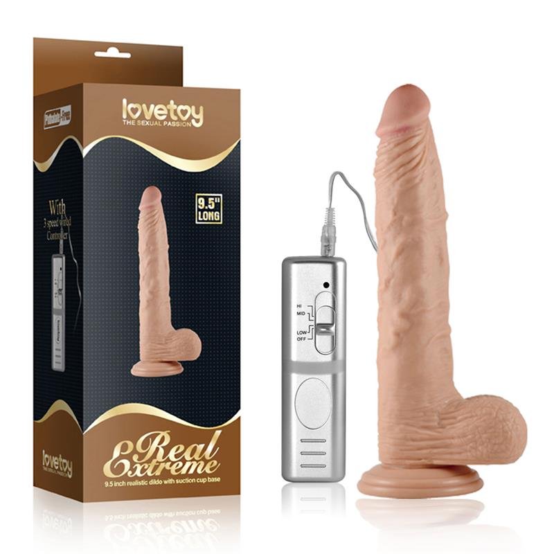Dildo Real Extreme with Vibration 9.5 Flesh - Image 5