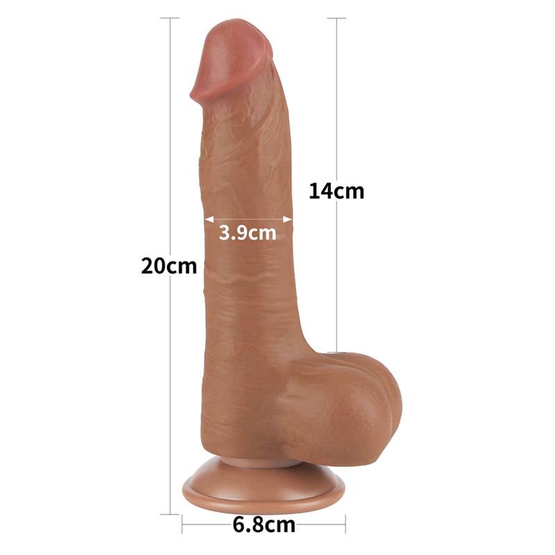 Dildo Sliding Skin 8 Brown - Image 10