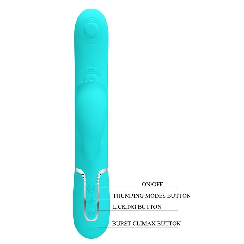 Gigi Vibrator Licking and Thumping Turquoise - Image 9