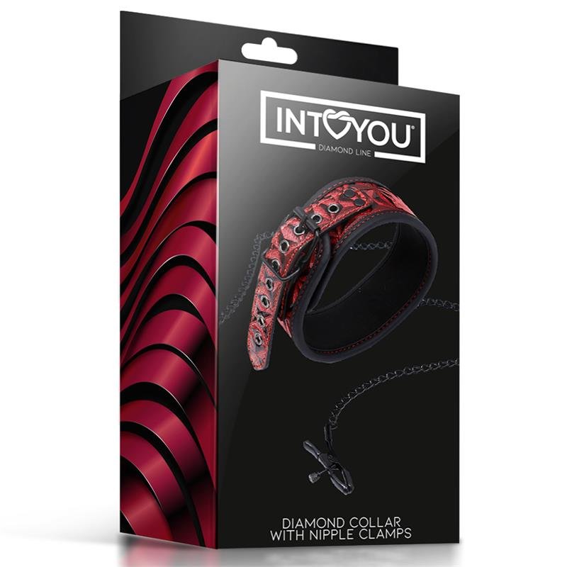 llar with Nipple Clamps Diamond Vegan Leather - Image 7