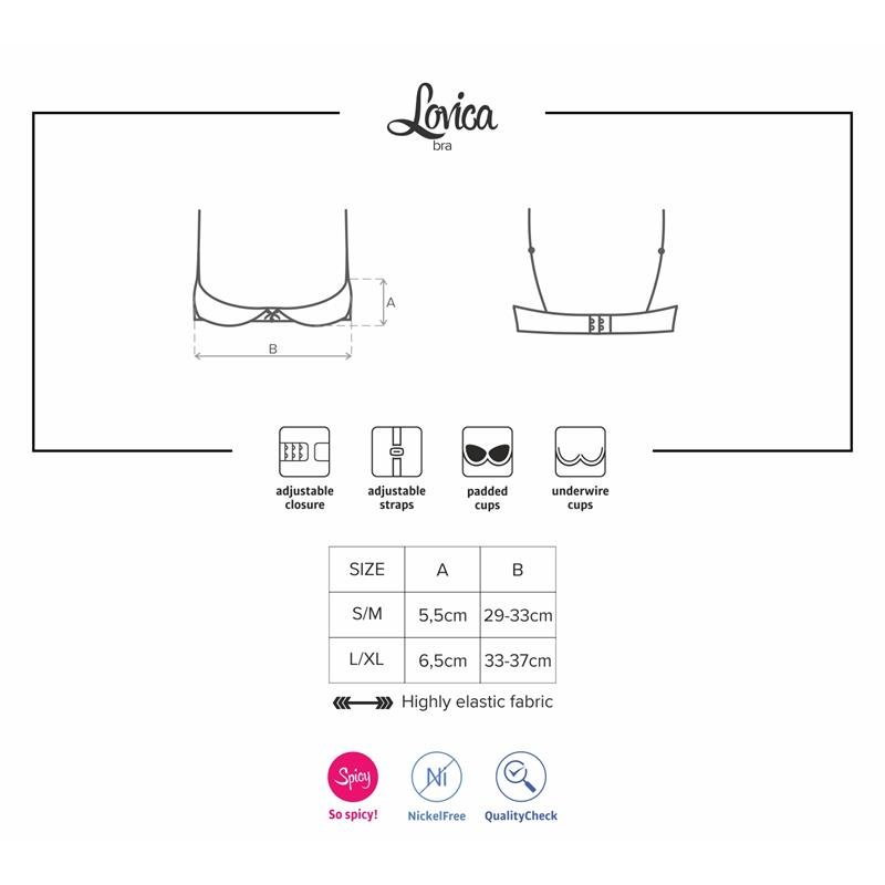 Lovica Half Cup Bra Red - Image 3