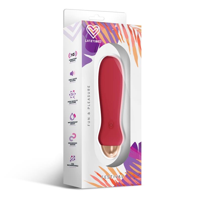 Luxo Stimulator 10 Speeds Rust Red - Image 3