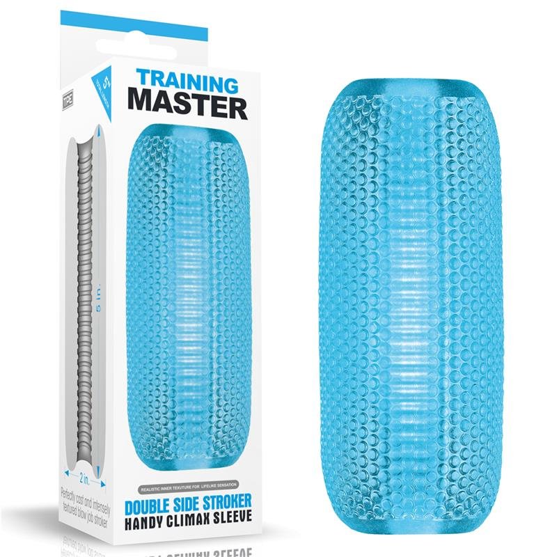 Male Masturbator Double Side Stroker Blue - Image 6