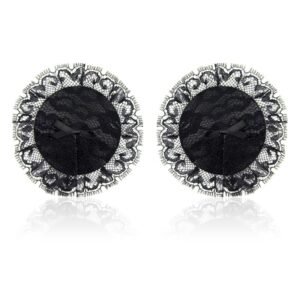 Nipple Covers with Lace Black
