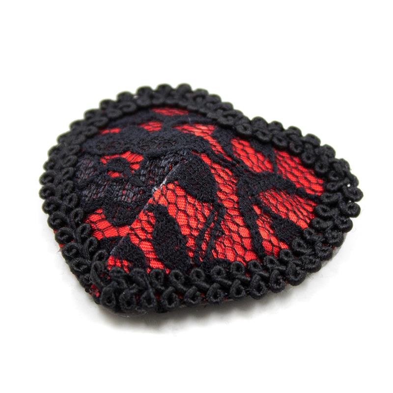 Nipple Covers with Lace Black/Red - Image 2