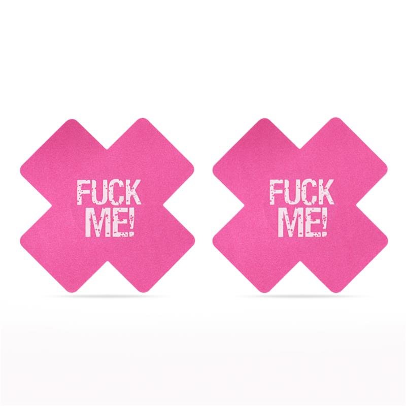 Pack Nipple Covers Cross Black and Pink FUCK ME - Image 3