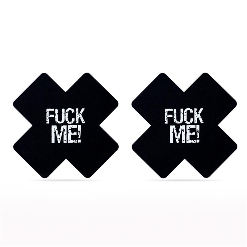 Pack Nipple Covers Cross Black and Pink FUCK ME - Image 4